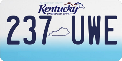 KY license plate 237UWE