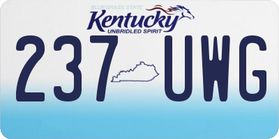 KY license plate 237UWG