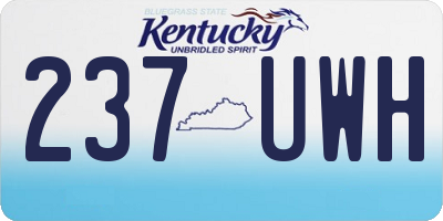KY license plate 237UWH