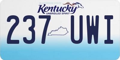 KY license plate 237UWI