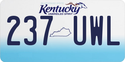 KY license plate 237UWL