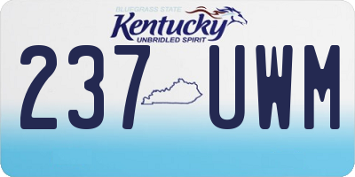 KY license plate 237UWM