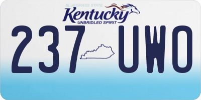 KY license plate 237UWO
