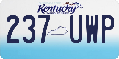 KY license plate 237UWP