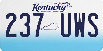 KY license plate 237UWS