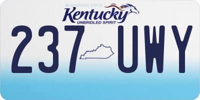 KY license plate 237UWY