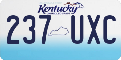 KY license plate 237UXC