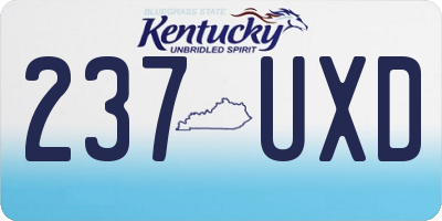 KY license plate 237UXD