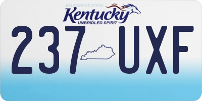 KY license plate 237UXF