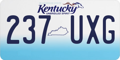 KY license plate 237UXG