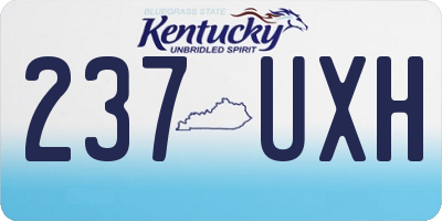 KY license plate 237UXH