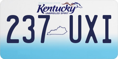 KY license plate 237UXI