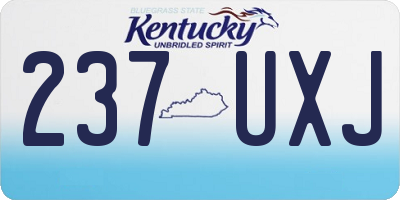 KY license plate 237UXJ