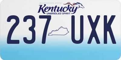 KY license plate 237UXK