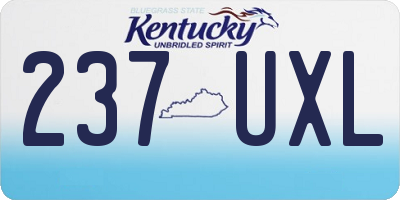 KY license plate 237UXL