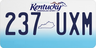 KY license plate 237UXM