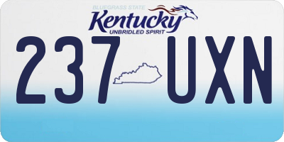 KY license plate 237UXN