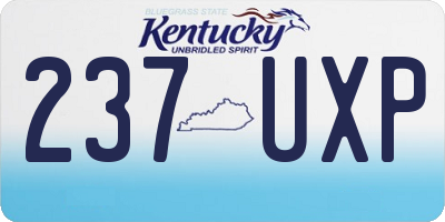 KY license plate 237UXP