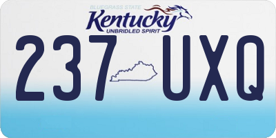 KY license plate 237UXQ