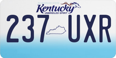 KY license plate 237UXR