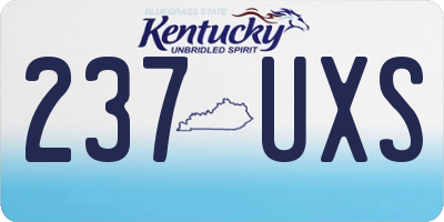 KY license plate 237UXS