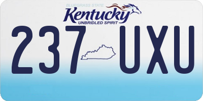 KY license plate 237UXU