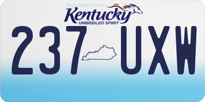KY license plate 237UXW