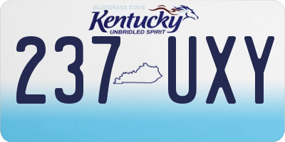 KY license plate 237UXY