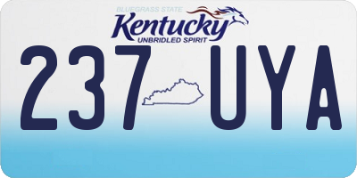 KY license plate 237UYA