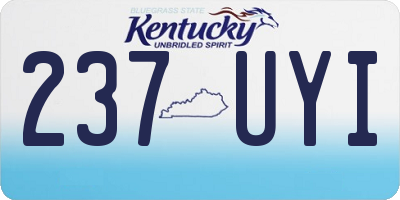 KY license plate 237UYI