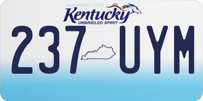 KY license plate 237UYM