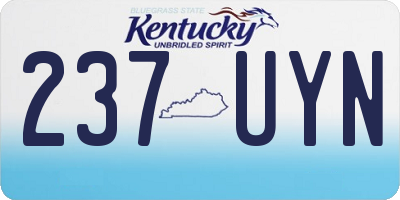 KY license plate 237UYN