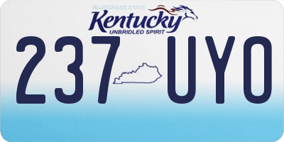 KY license plate 237UYO