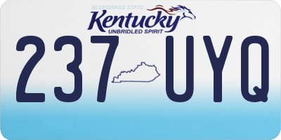 KY license plate 237UYQ