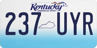 KY license plate 237UYR