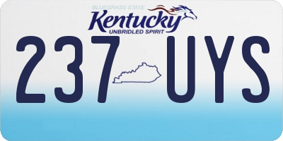 KY license plate 237UYS