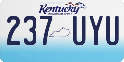 KY license plate 237UYU