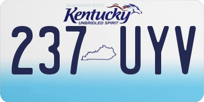 KY license plate 237UYV