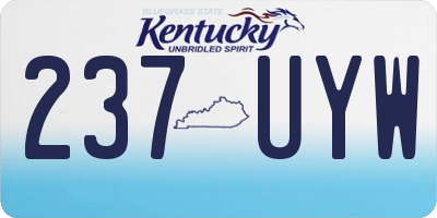 KY license plate 237UYW