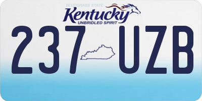 KY license plate 237UZB