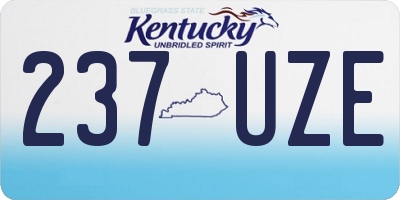KY license plate 237UZE