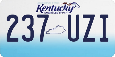 KY license plate 237UZI