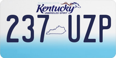 KY license plate 237UZP