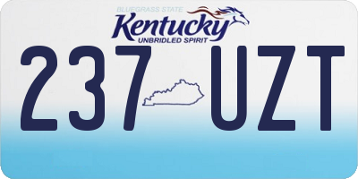 KY license plate 237UZT