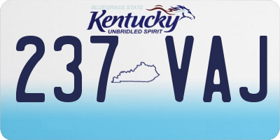 KY license plate 237VAJ