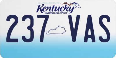 KY license plate 237VAS