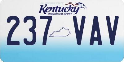 KY license plate 237VAV