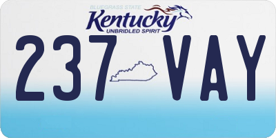 KY license plate 237VAY
