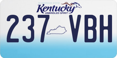 KY license plate 237VBH