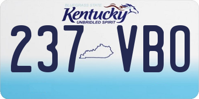 KY license plate 237VBO